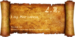 Ley Marianna névjegykártya